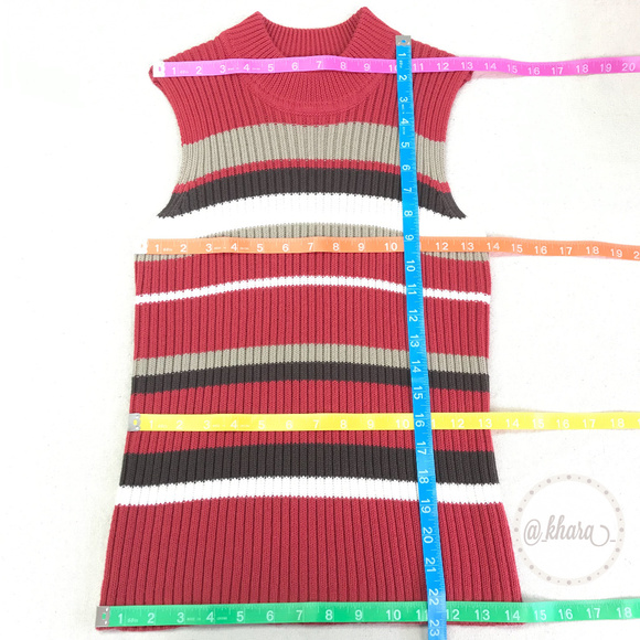 Stephanie Parks Pink Striped Sleeveless Sweater - Picture 5 of 7
